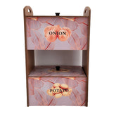 Çift Bölmeli Ahşap 48x21x16 cm Soğan Patateslik